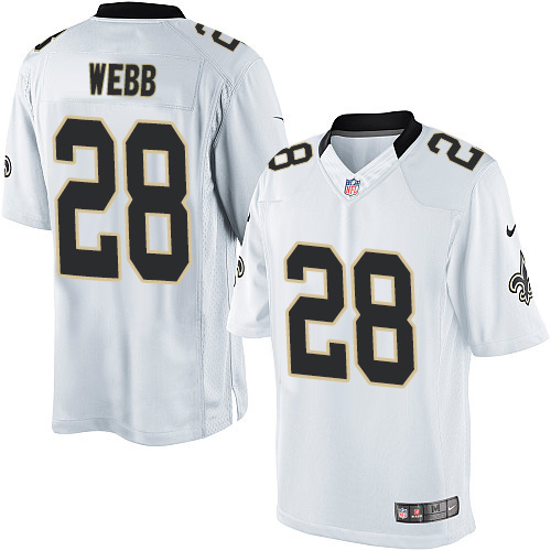 Youth Limited B.W. Webb Nike Jersey White Road - #28 NFL New Orleans Saints